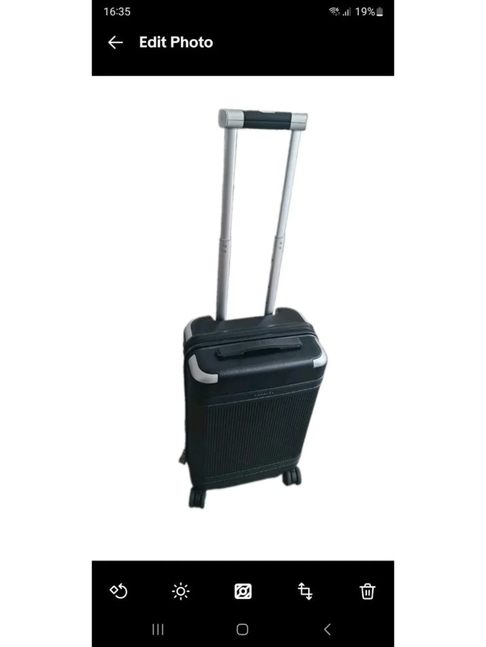 Paravel Aviator Black Hardshell Hardcase Spinner Suitcase Luggage Carry On